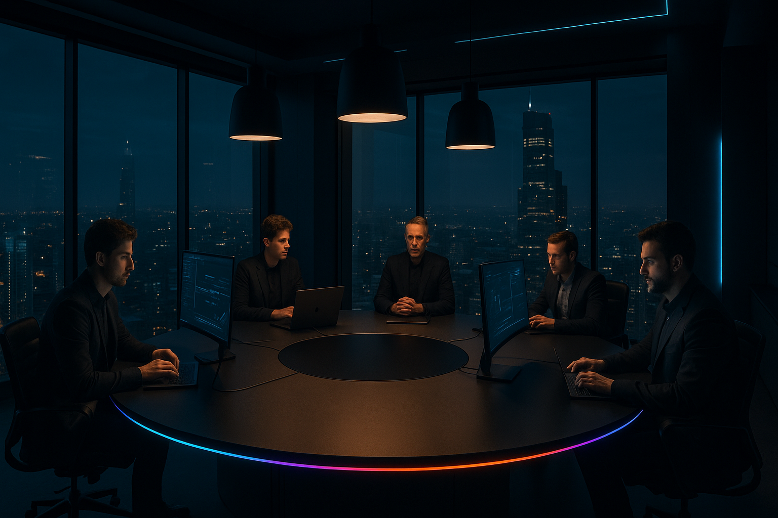 team-working-on-computers-in-a-dark-office